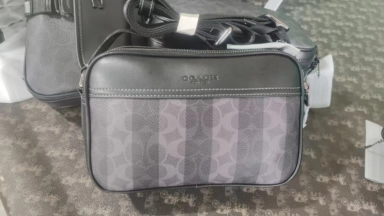 Men Handbag CDX92 Graham Crossbody Bag In Signature Canvas With Stripes