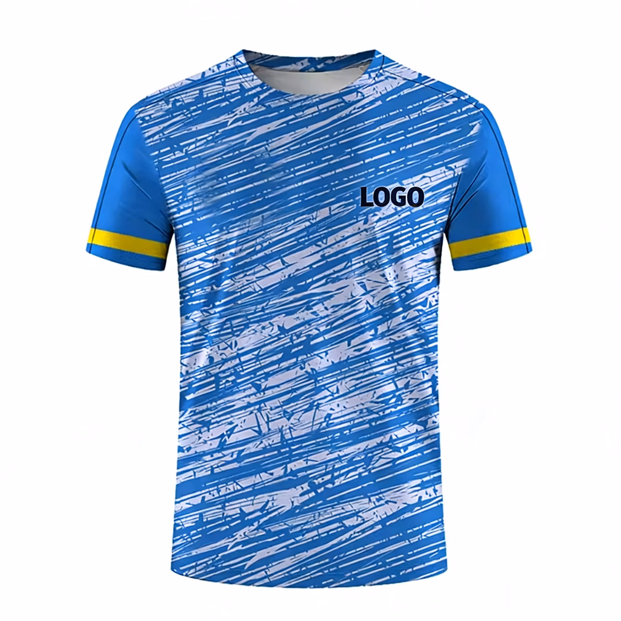 Quick-Dry 100% Polyester Badminton Training Top Moisture Wicking Breathable Short Sleeve for Men All Seasons