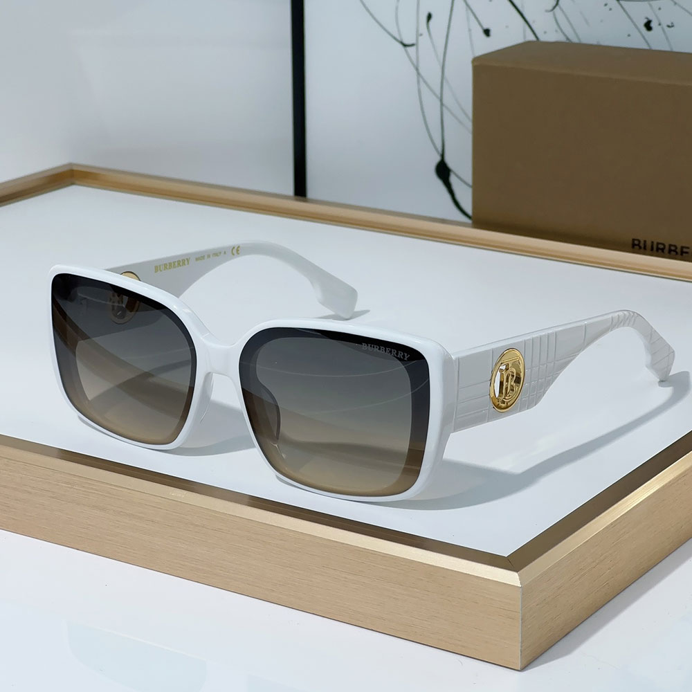 Buberry  Mirror leg Hollowed out Logo  Sunglasses Top quality