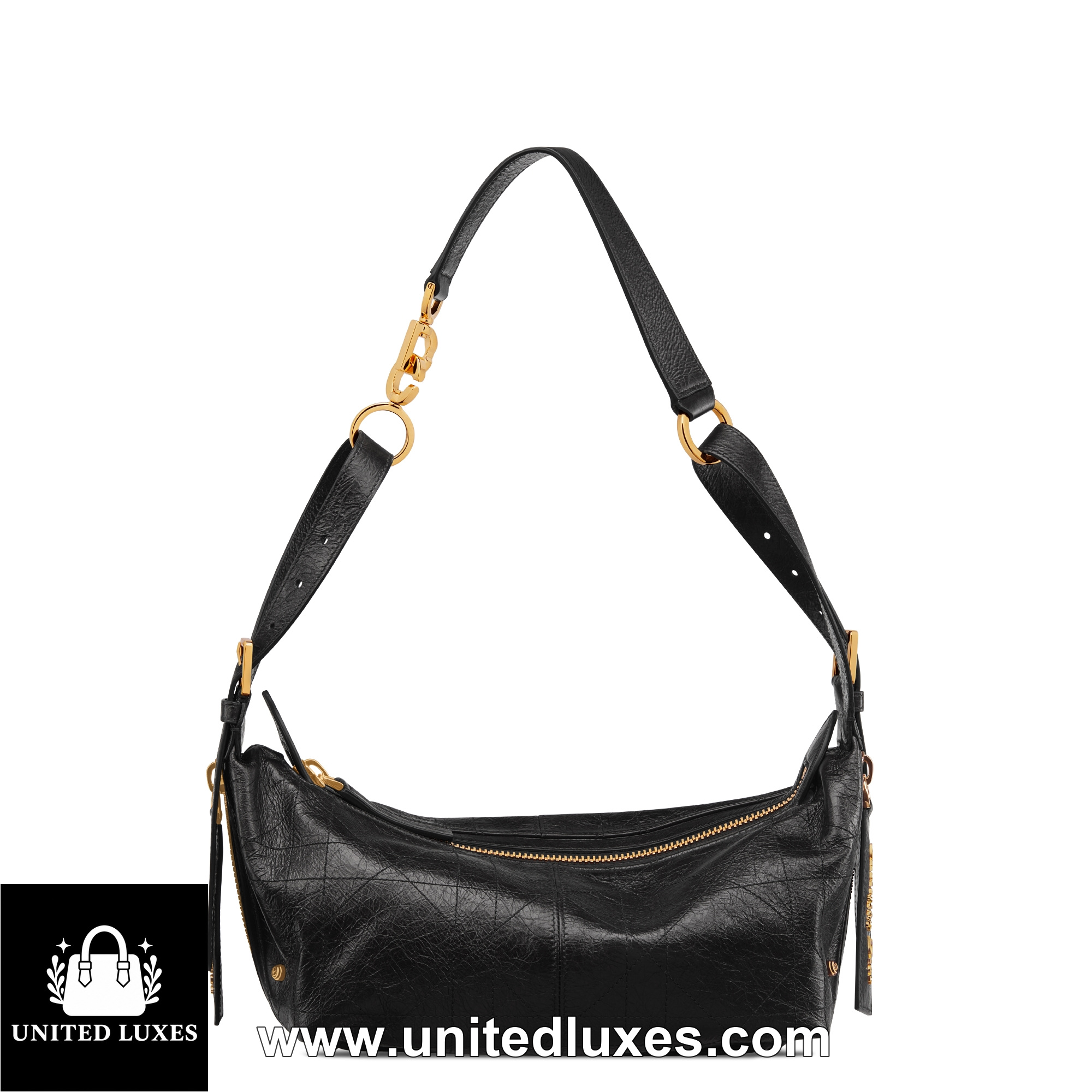 Replica Small D-Journey Bag in Crinkled Calfskin