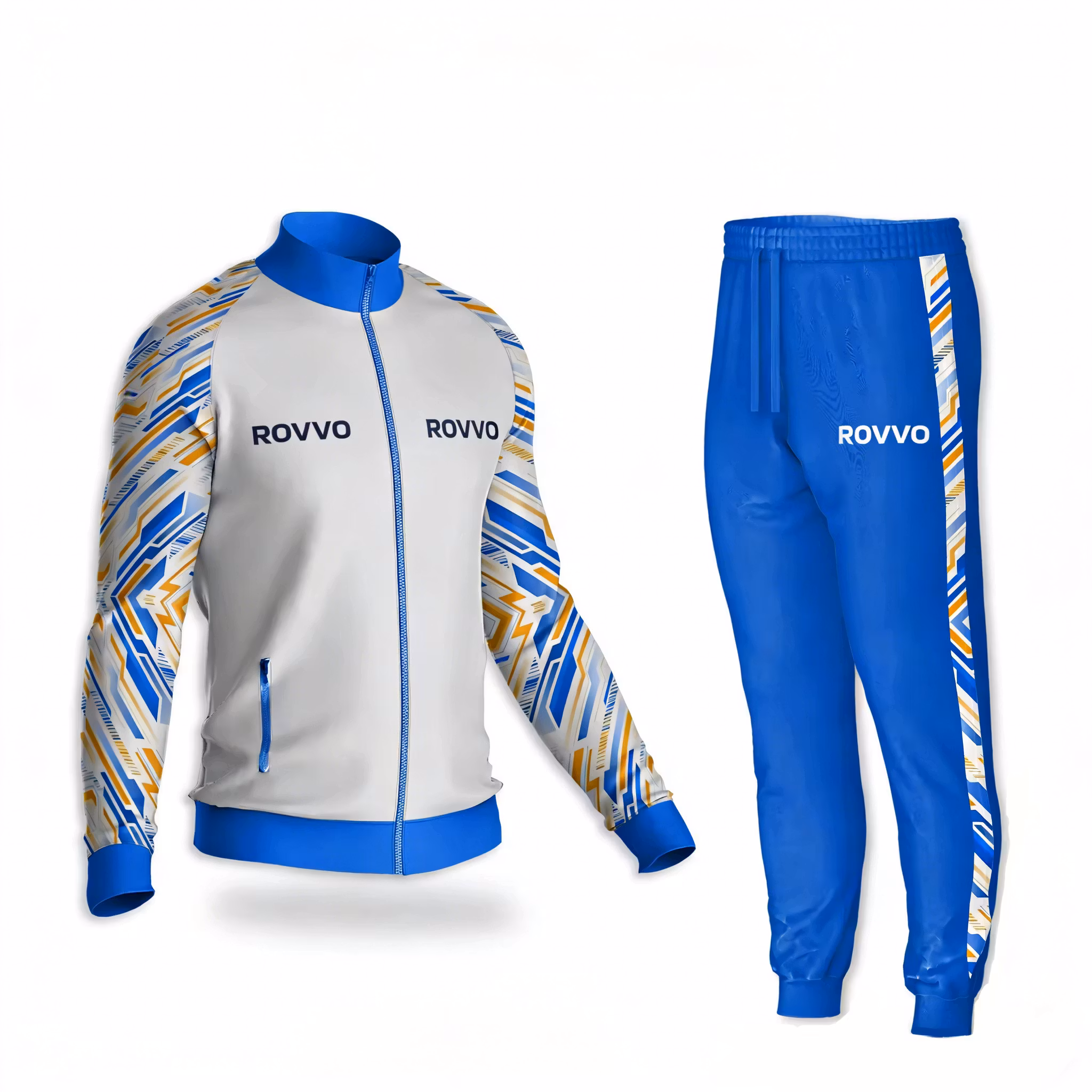 High Quality New Design Football Sports Uniform Autumn and Winter Long Sleeved Full Zipper with Standing Collar Customizable Set