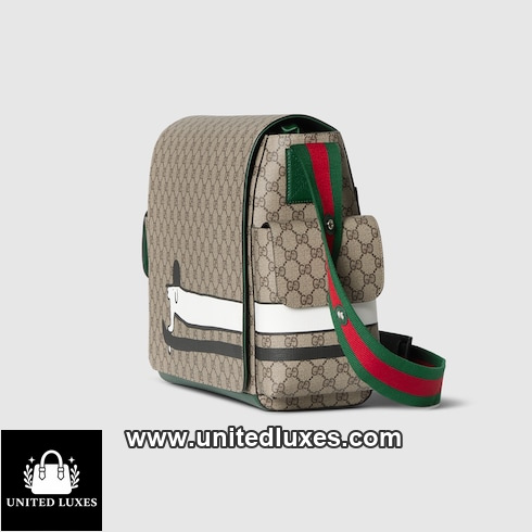 Replica Large printed GG changing bag