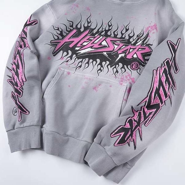 grey lighting hoodie