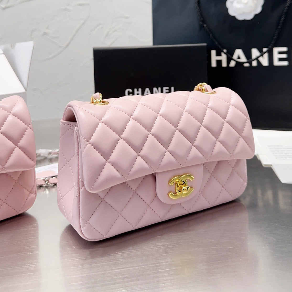 Chanel Classic Pink Flag Bag Small 20cm