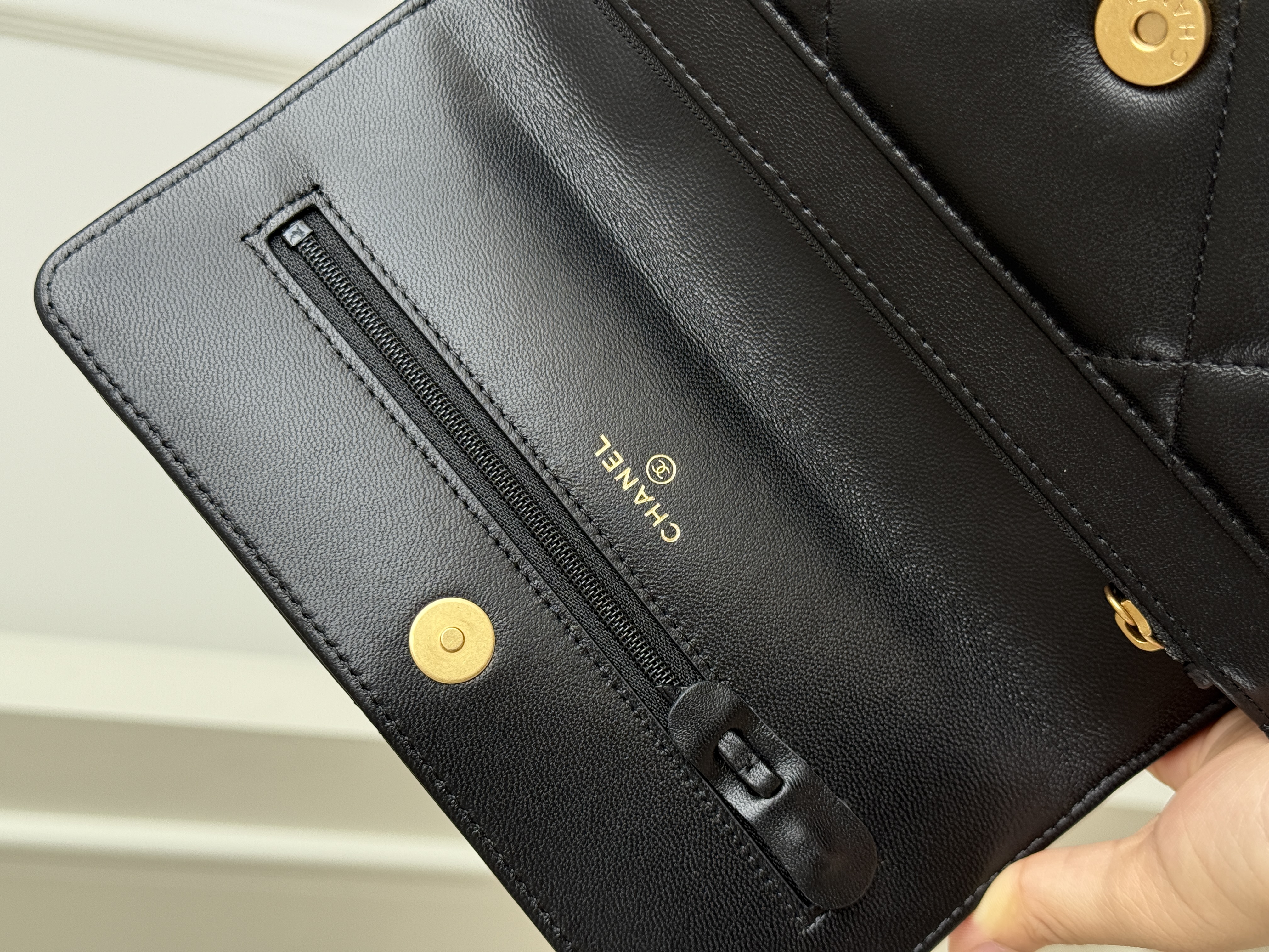 CHANEL 19 Wallet On Chain (WOC) Quilted Lambskin Bag