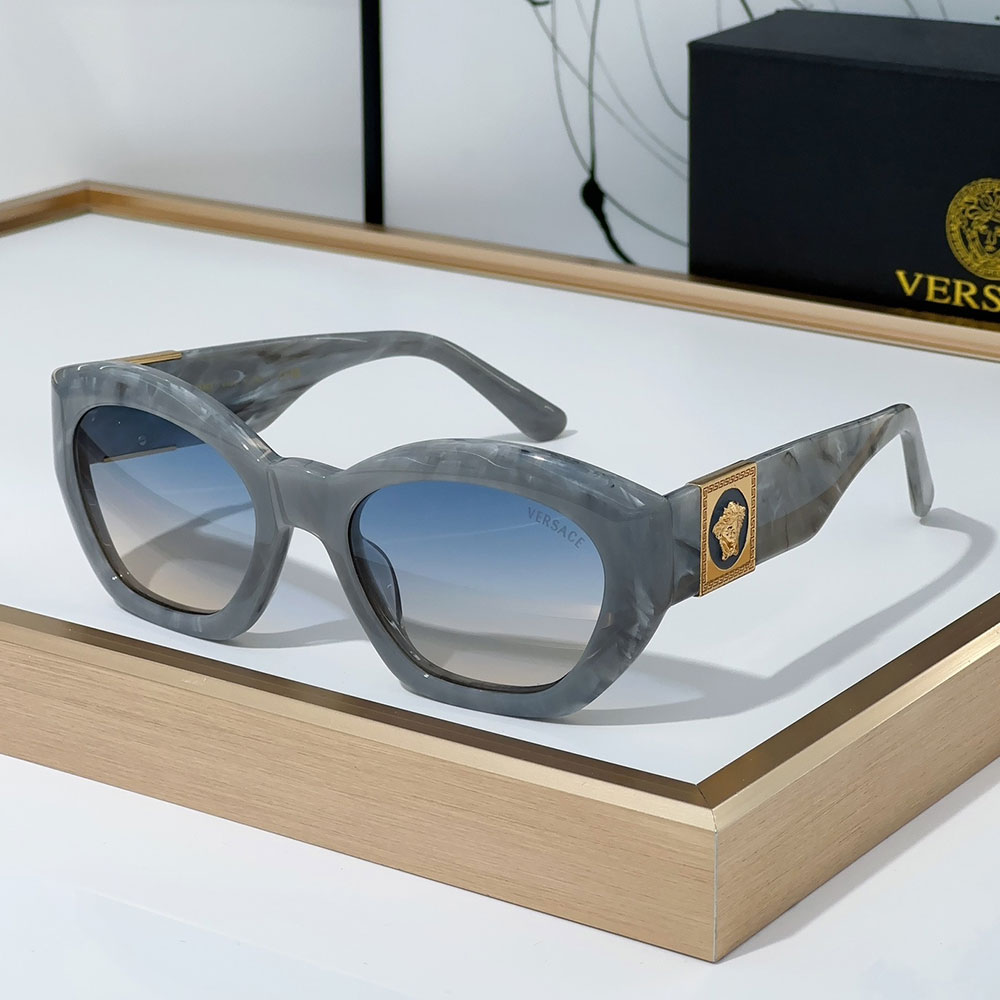 Versace  Mirror leg Logo Plate Frame Sunglasses Top Quality