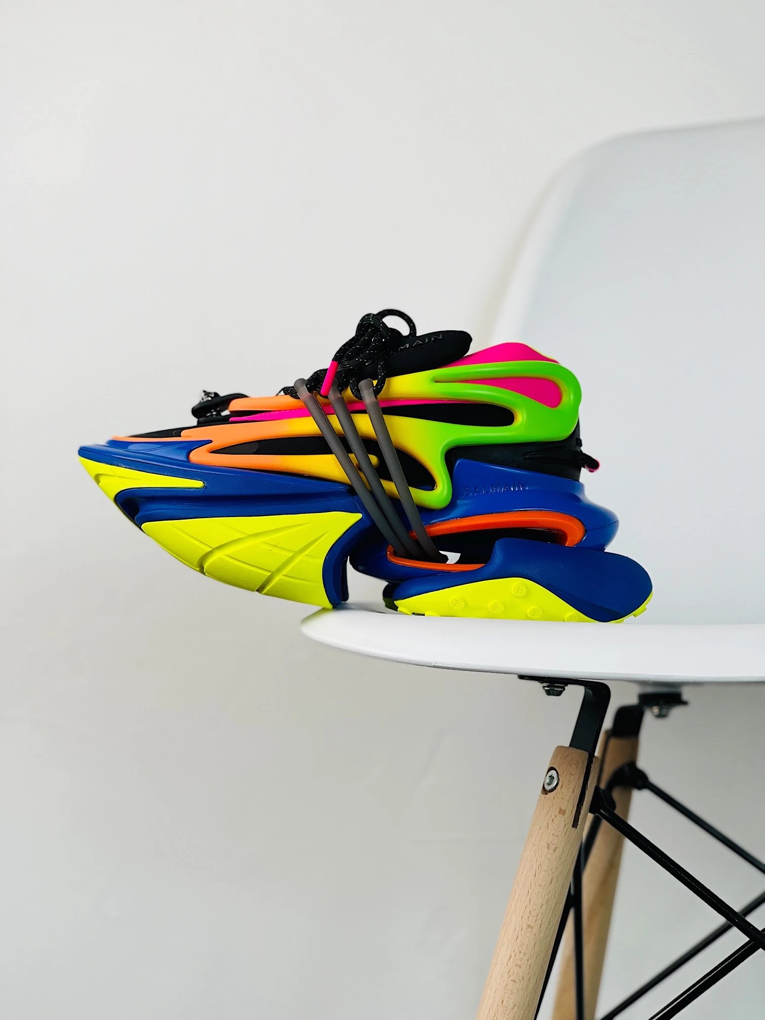 2022 Balmain Bullet Shoes Rainbow Color