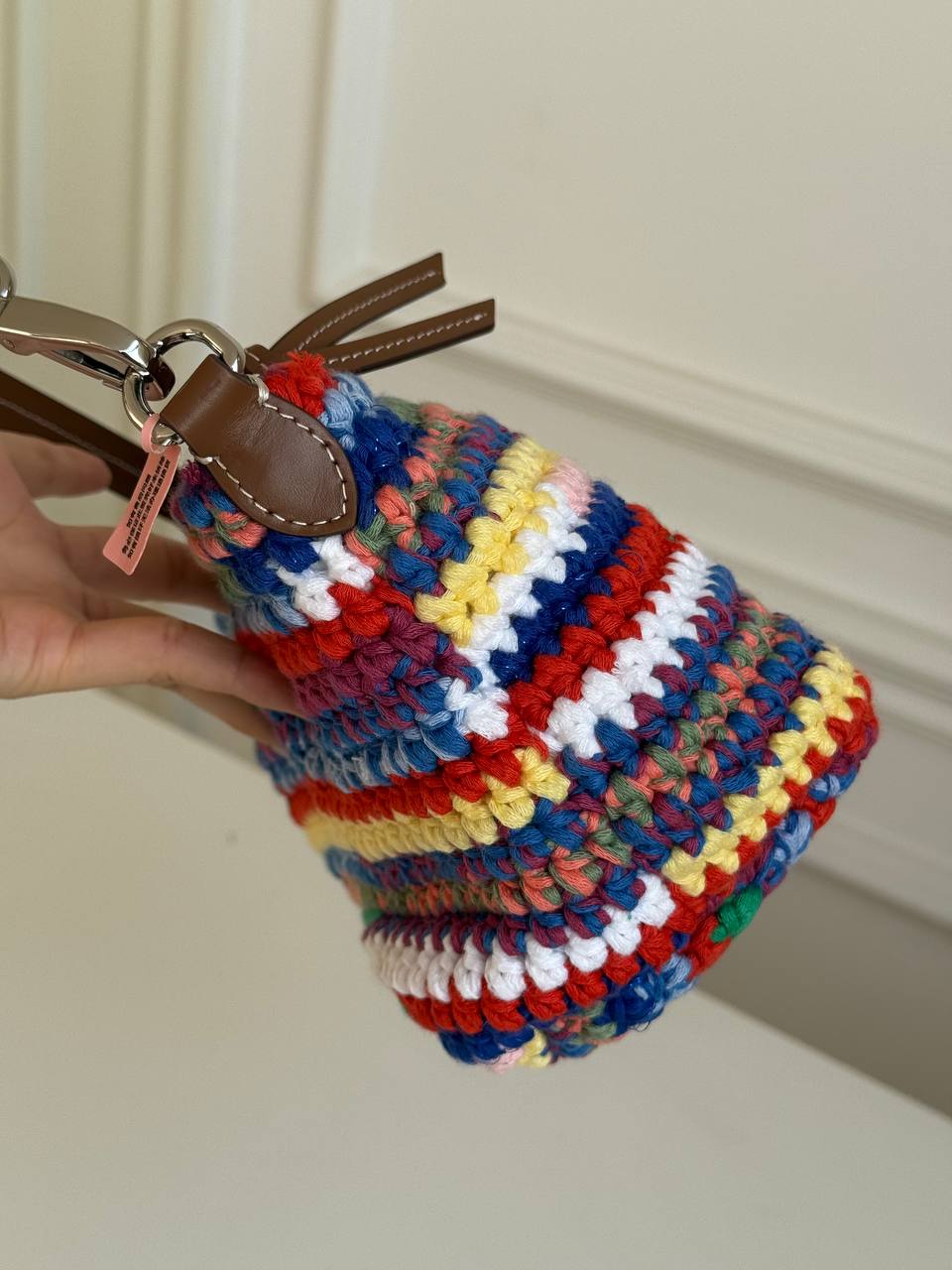 Miu Miu Logo Crochet Shoulder Bag