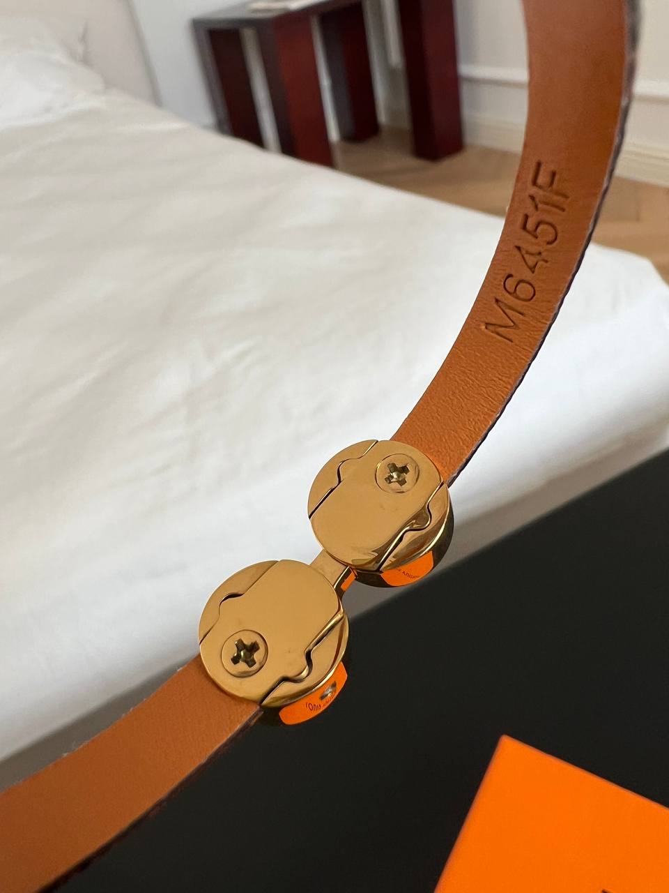 Louis Vuitton Monogram Leather Two Ball Buckle Bracelet