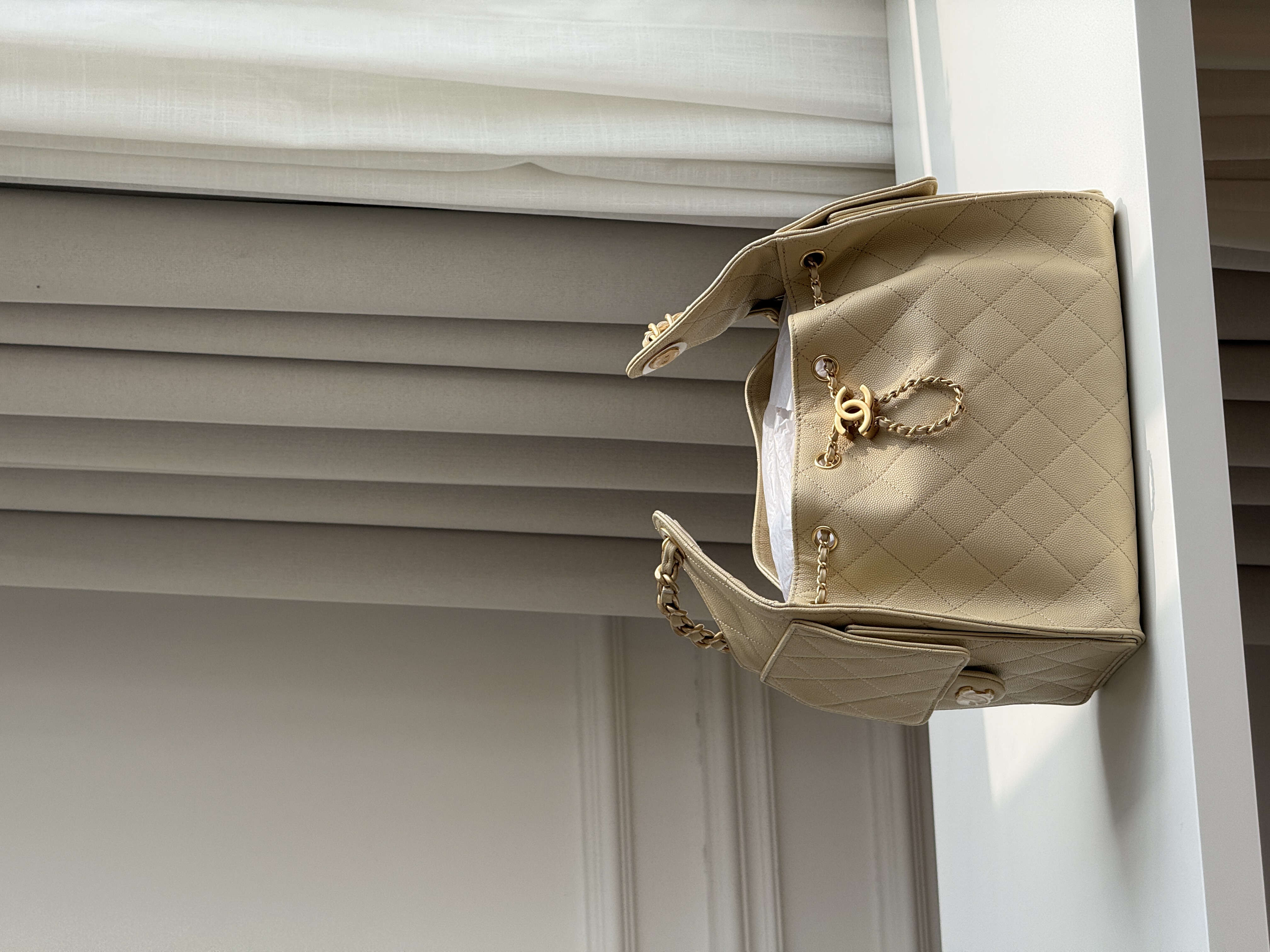 Chanel Drawstring Bucket Backpack in Caviar Leather