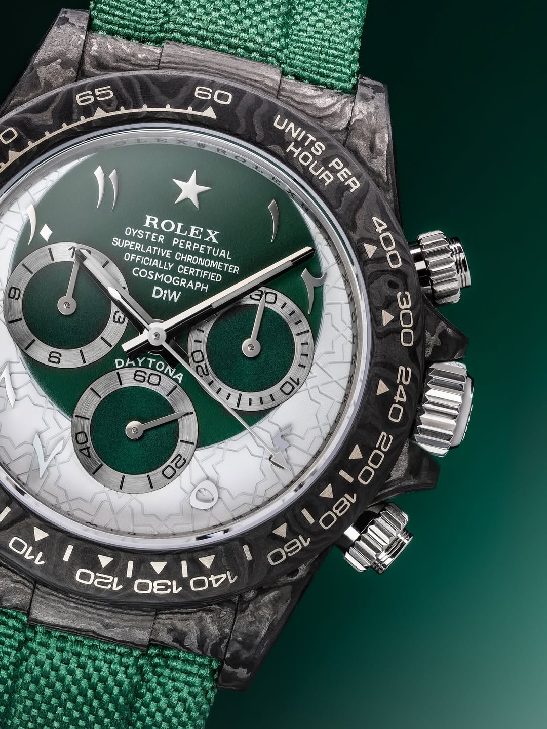 DiW Rolex Graphite Daytona RAMADAN 40mm Watch【1:1 Replica】