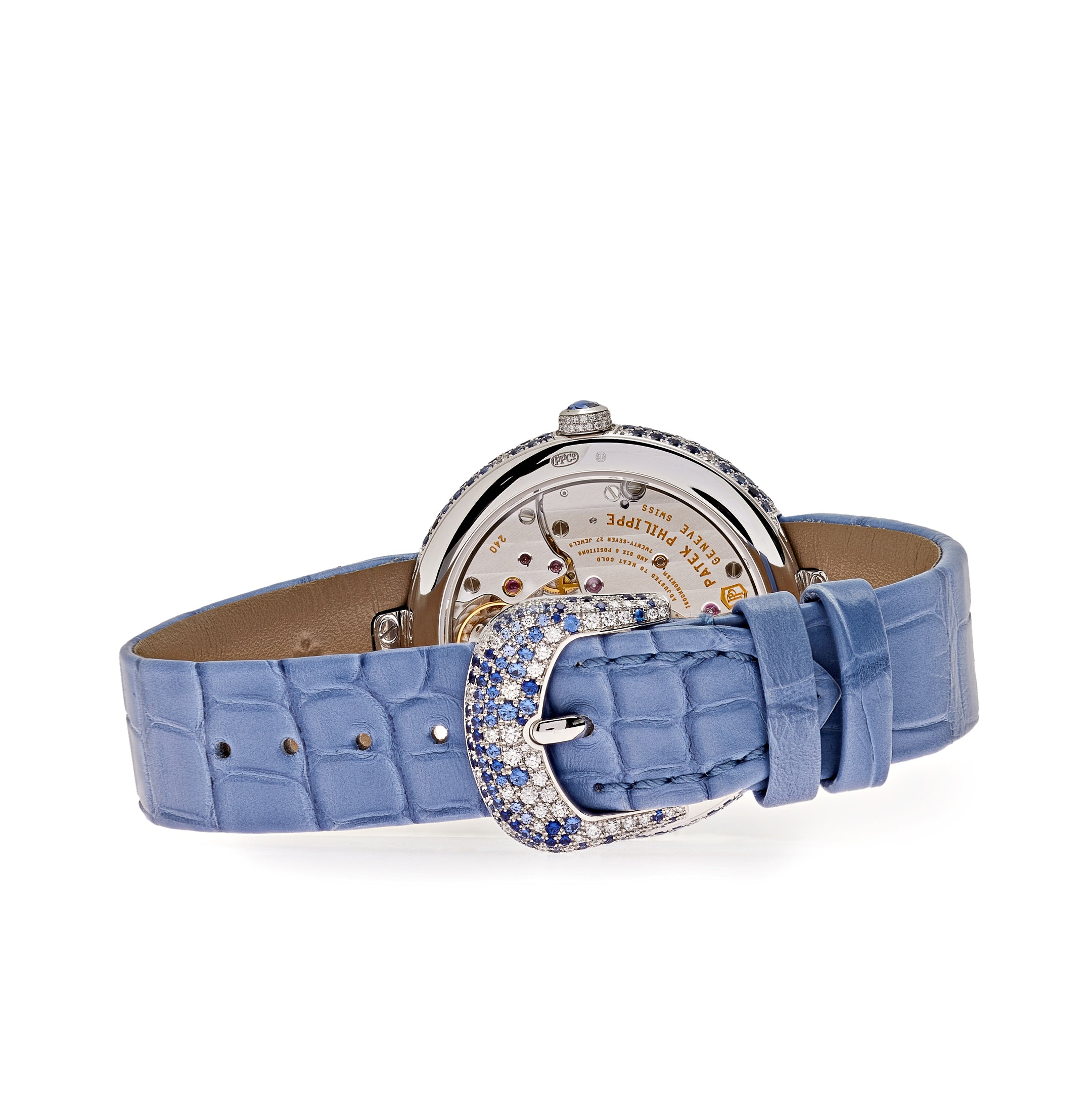 Patek Philippe Calatrava White Gold Mother of Pearl Diamonds and Blue Sapphires 4899/901G-001【1:1 Replica】