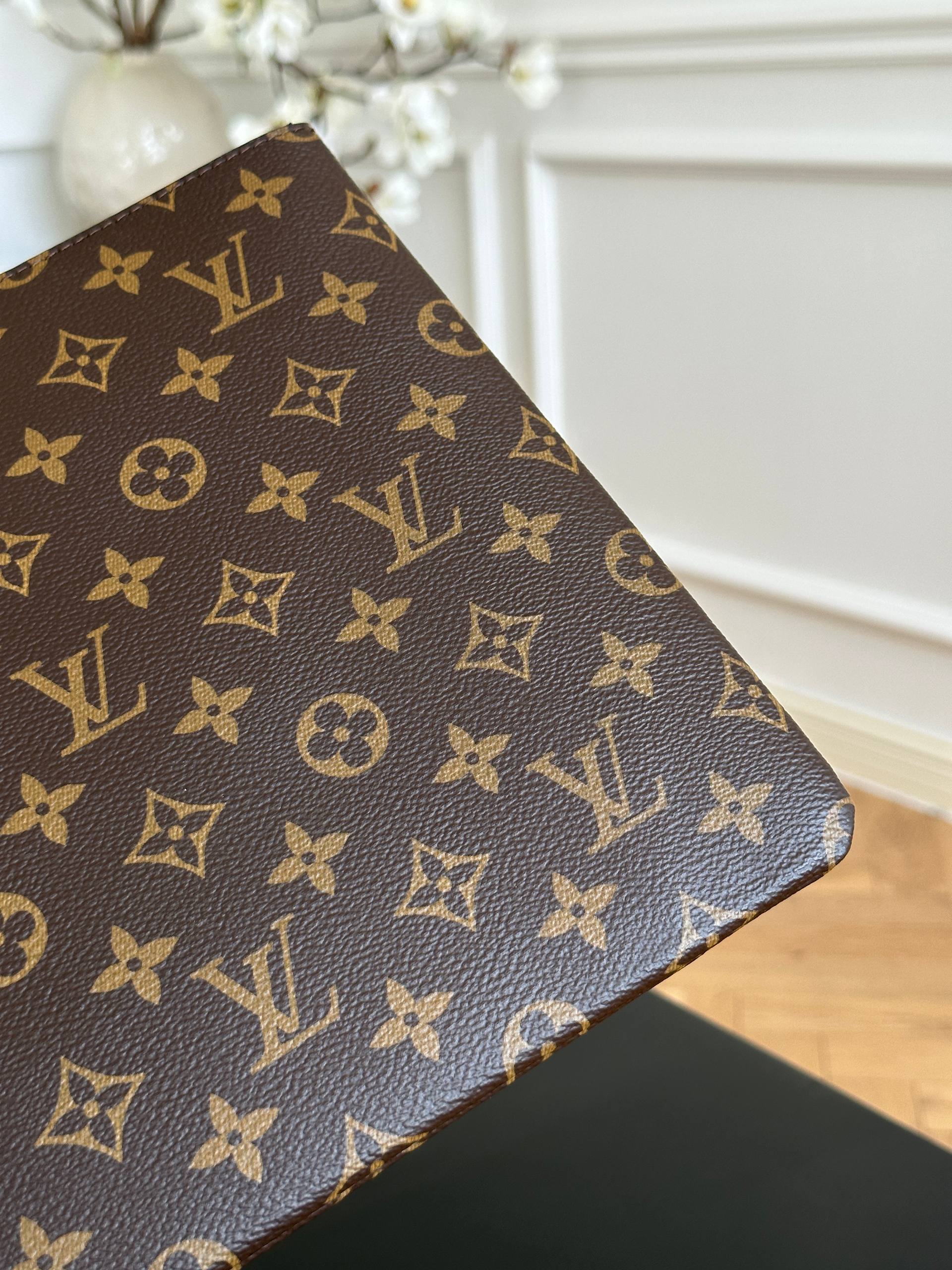 Louis Vuitton Large Monogram Canvas Zip Pouch Toiletry Bag