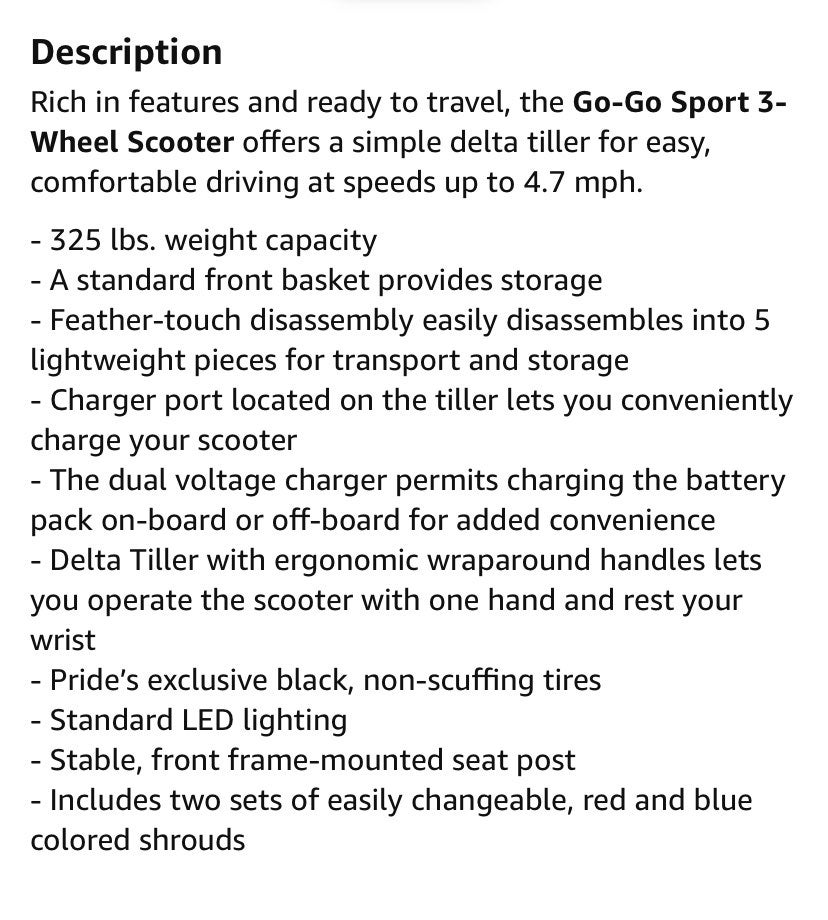 Pride motor scooter 888I1
