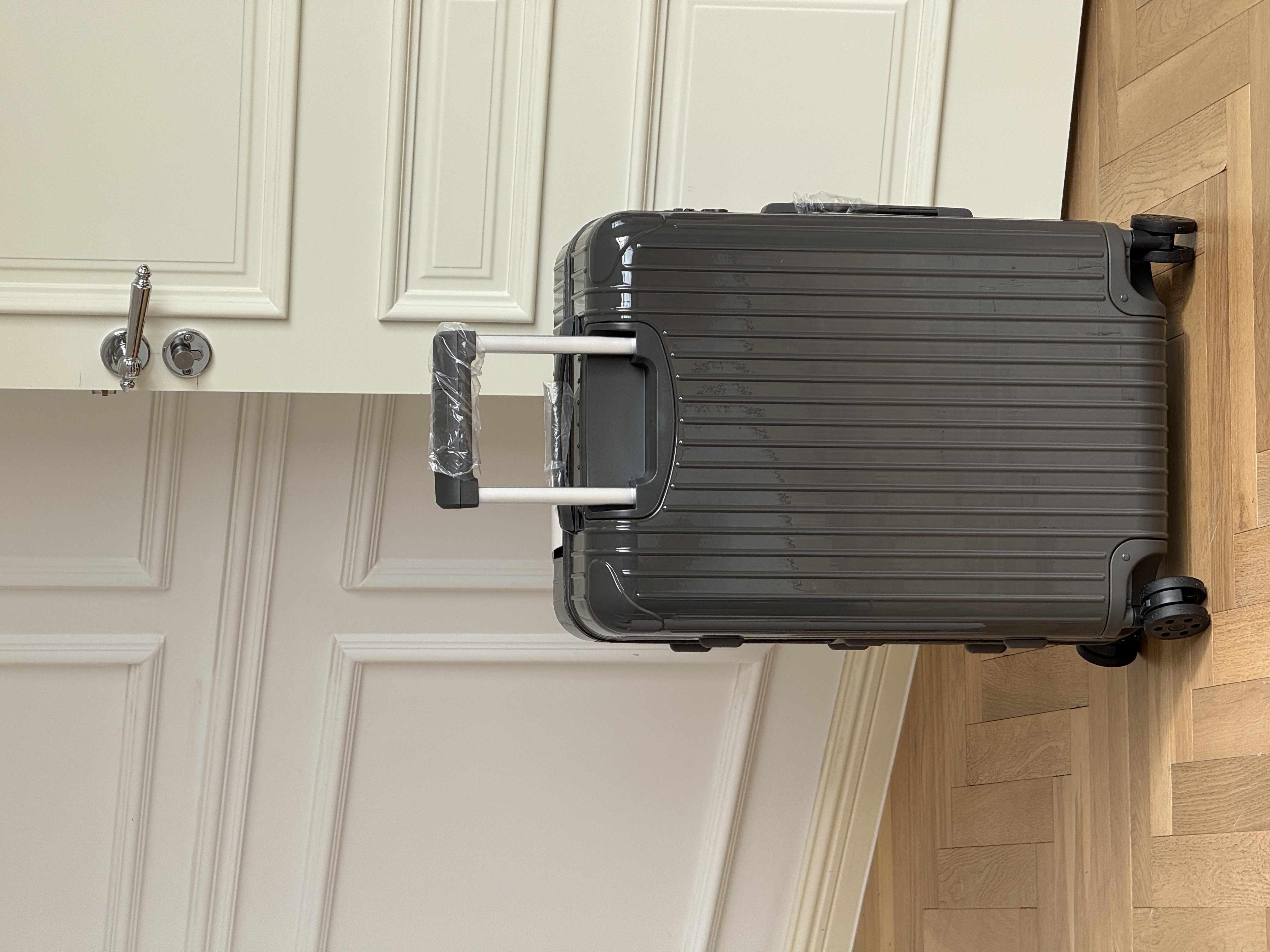Rimowa Glossy Dark Gray Carry-on Rolling Luggage