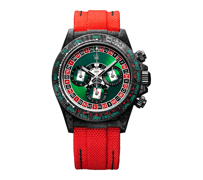 ROLEX Diw Daytona carbon lucky player (casino) 40mm oyster black【1:1 Replica】