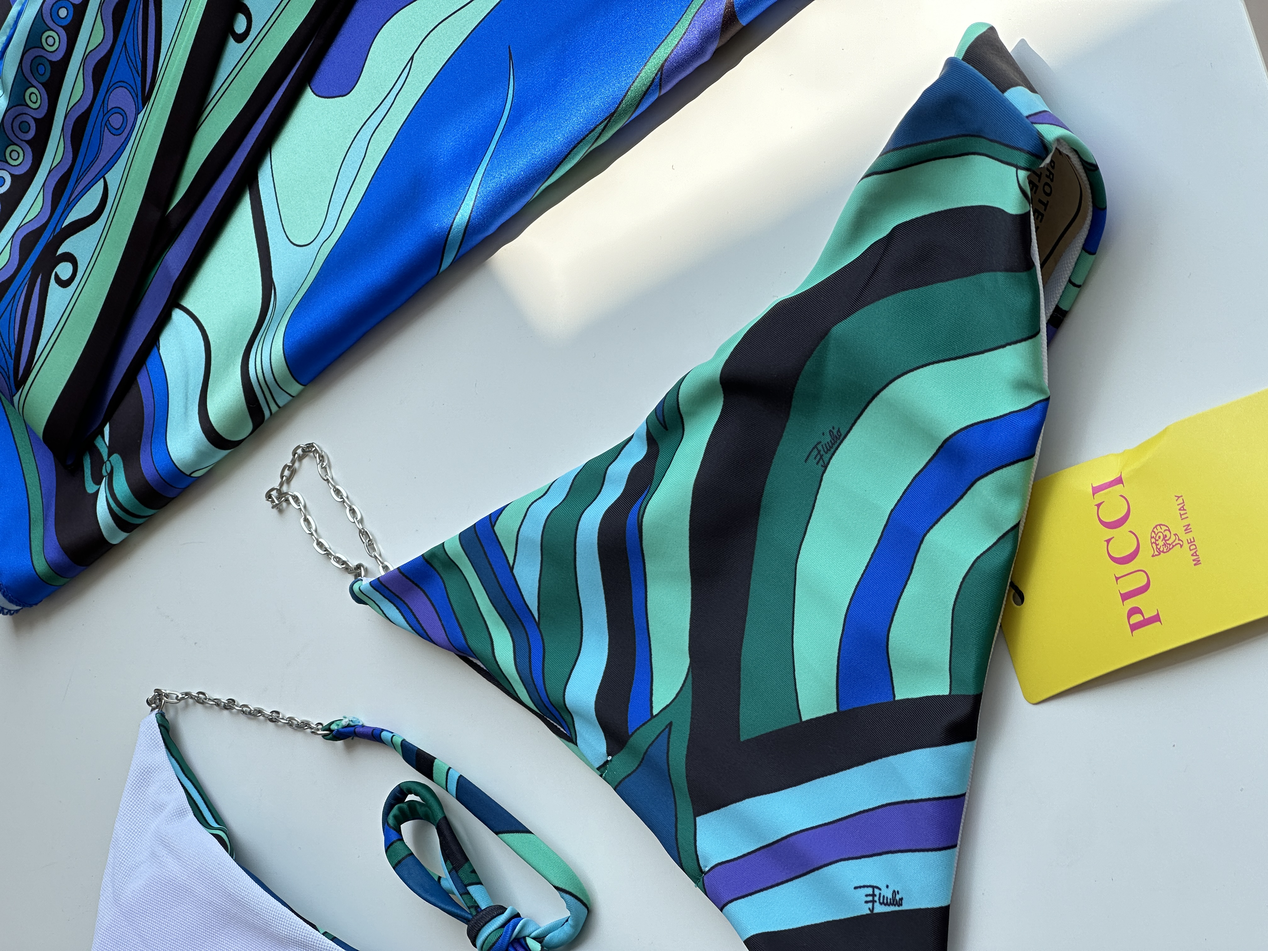 Emilio Pucci Iride Printed Three-Piece Bikini