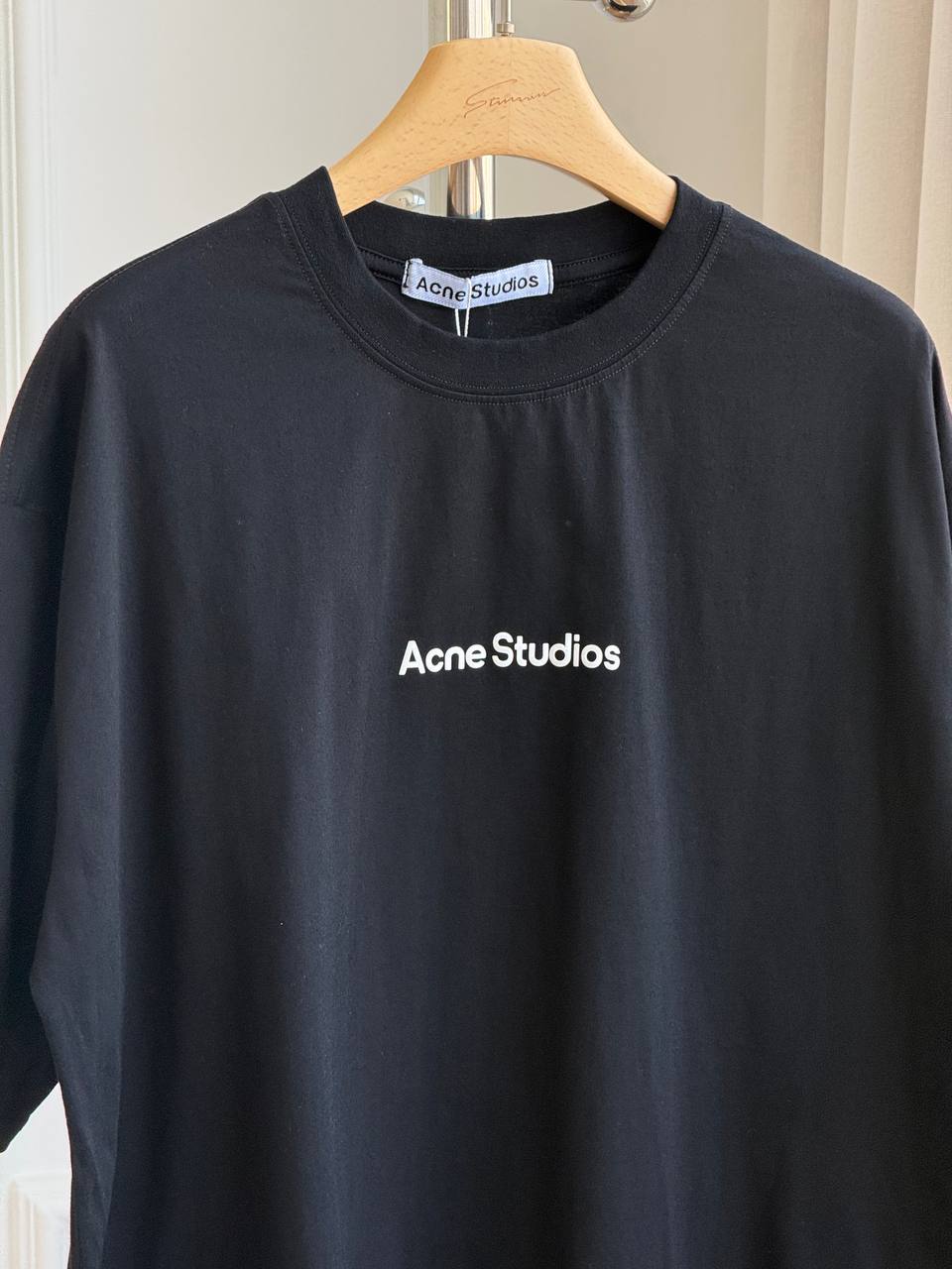 Acne Studios Logo Print Crew Neck T-Shirt