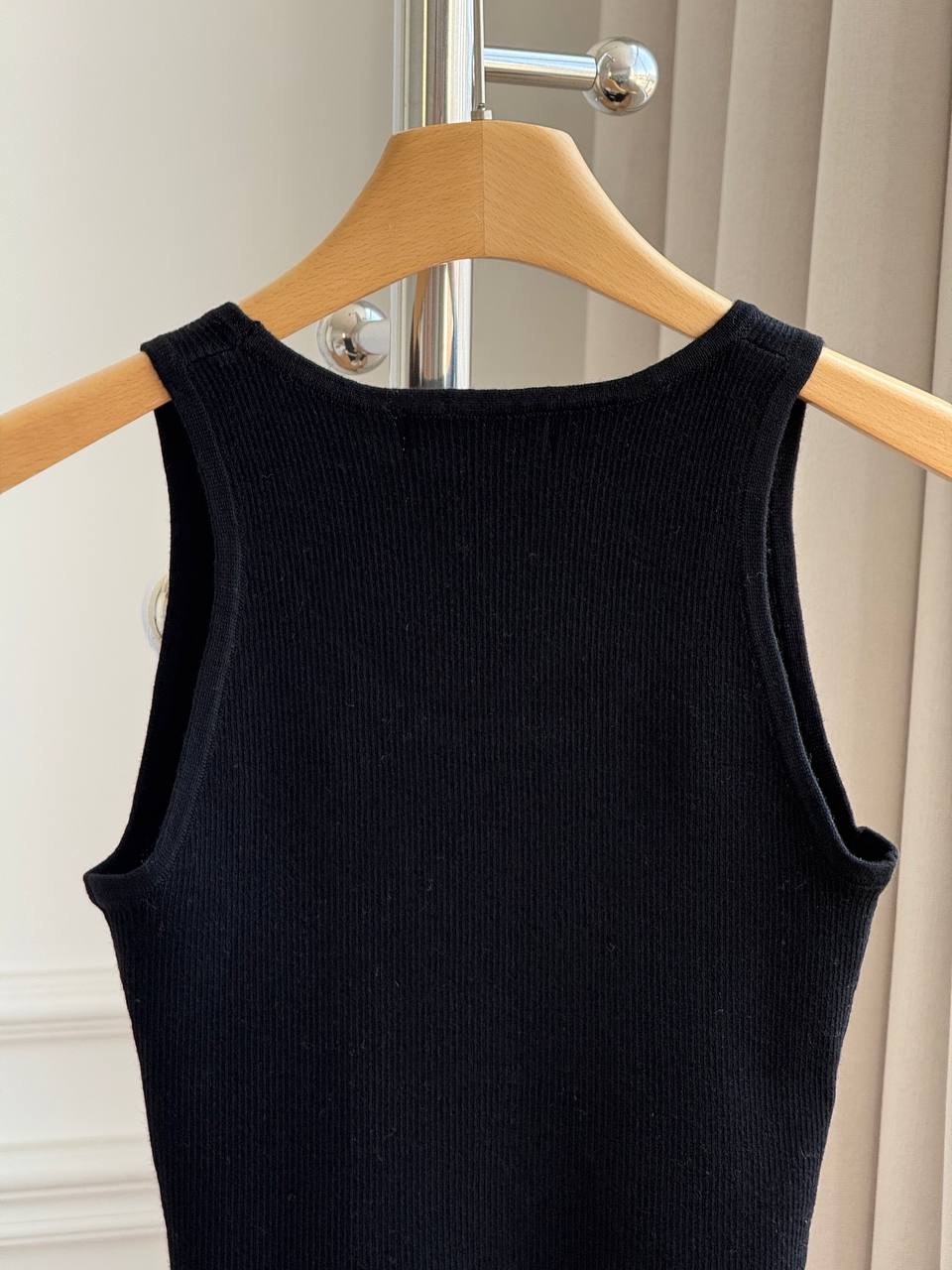 Miu Miu Logo Intarsia Ribbed Tank Top