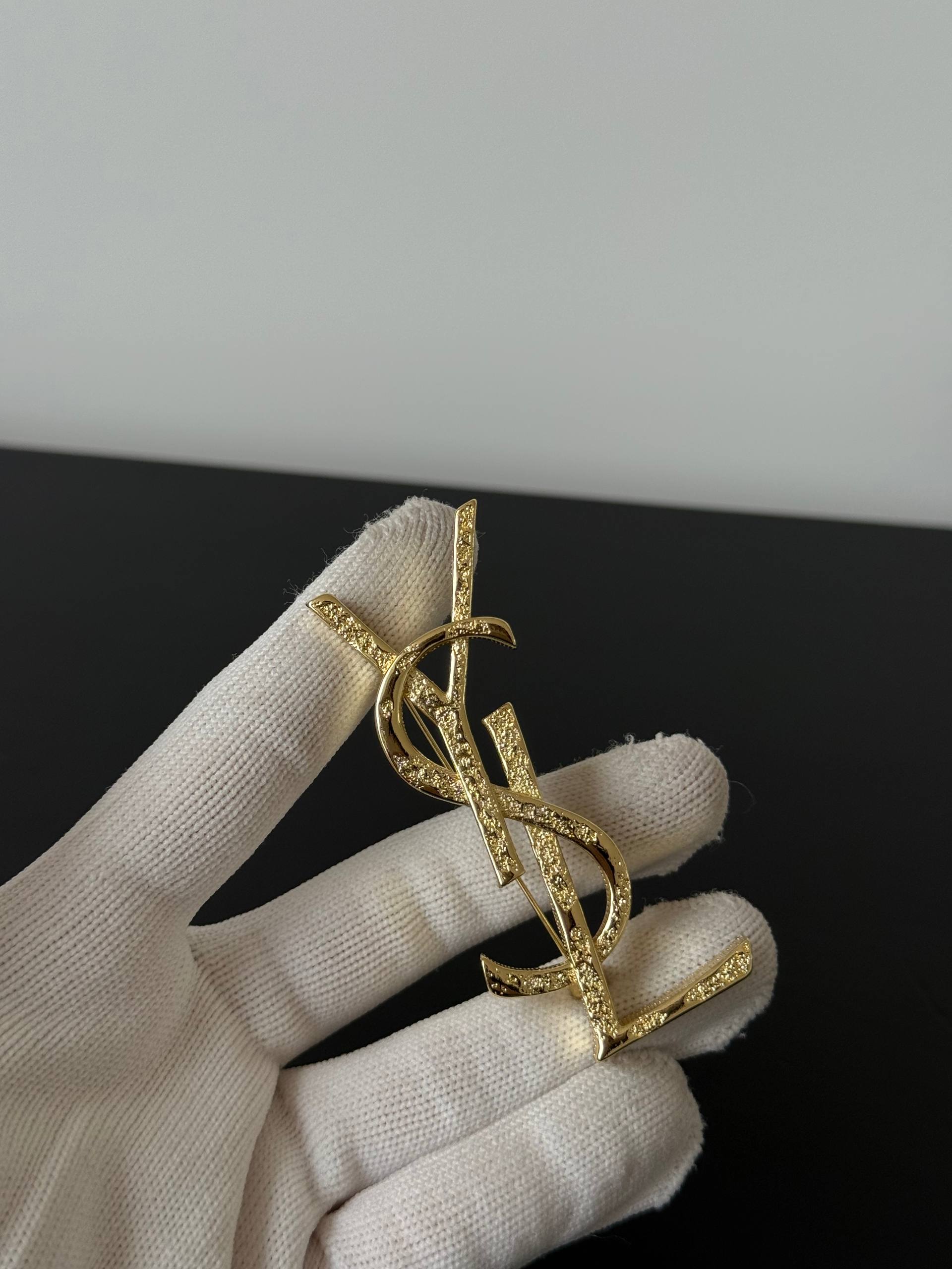 Saint Laurent (YSL) Cassandre Metal Brooch