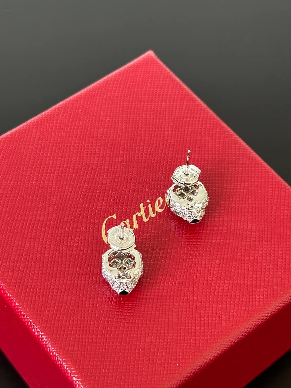 Cartier Panthère de Cartier Diamond-Paved Stud Earrings