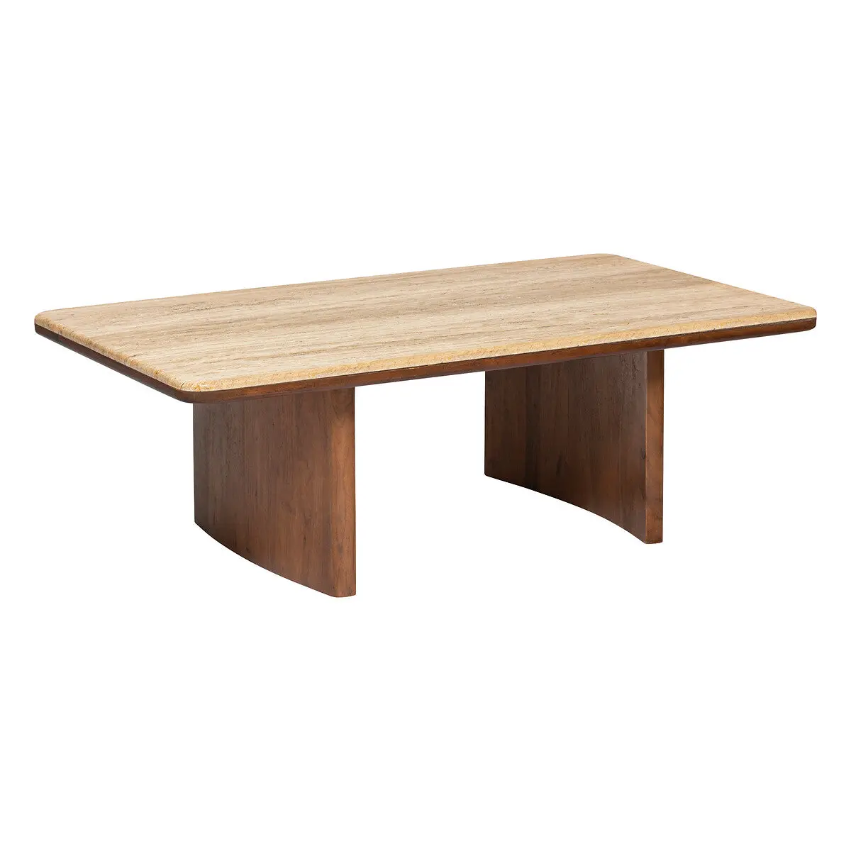 Table basse Jivan Travertin, 120x70 cm