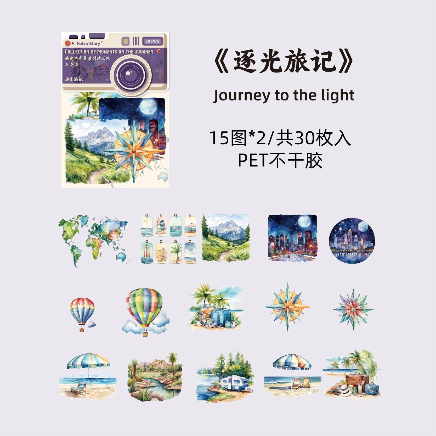 1183 Sticker Pack Traveling Light Collection Series
