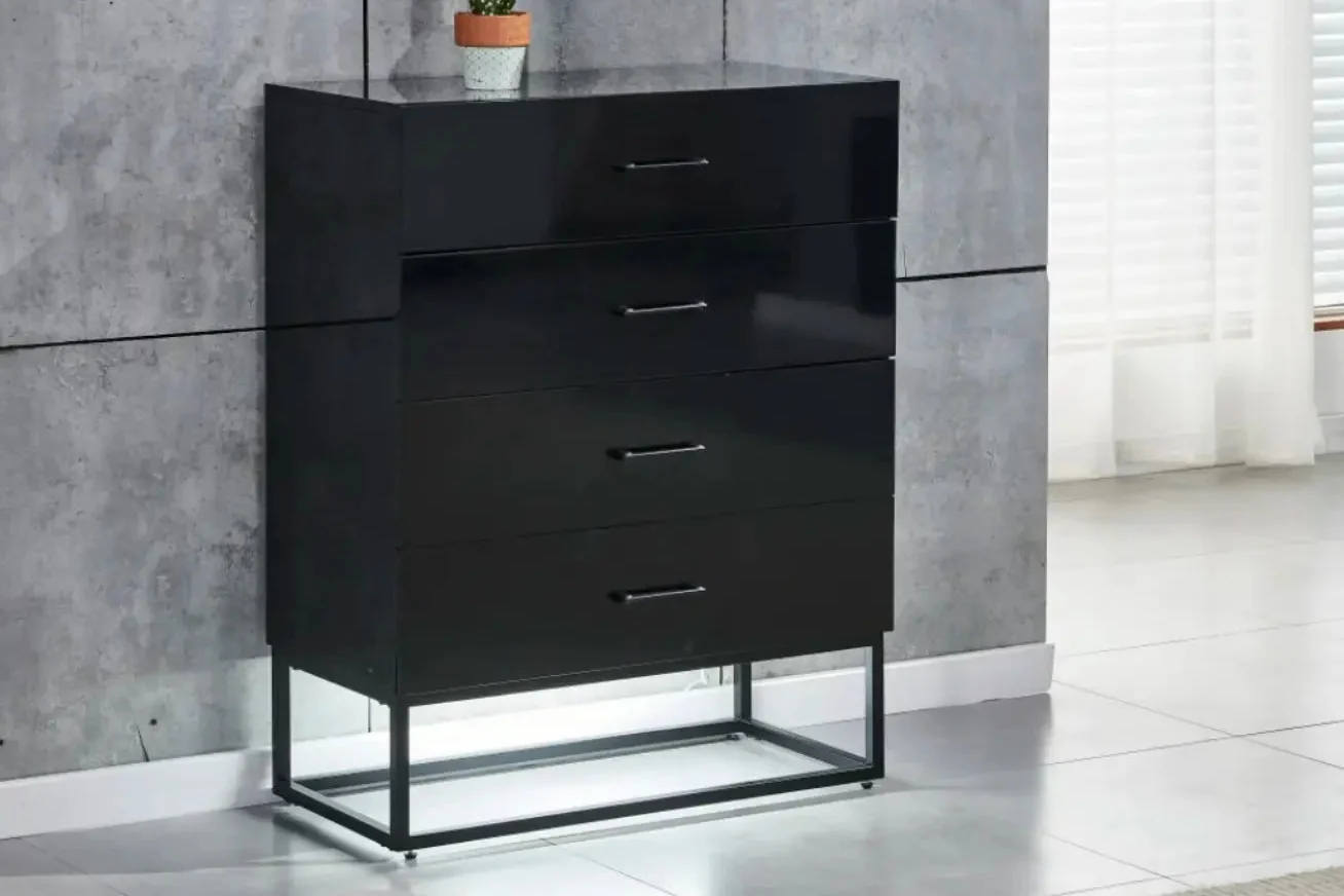 Alya - Commode Effet Laqué - 80 x 40cm