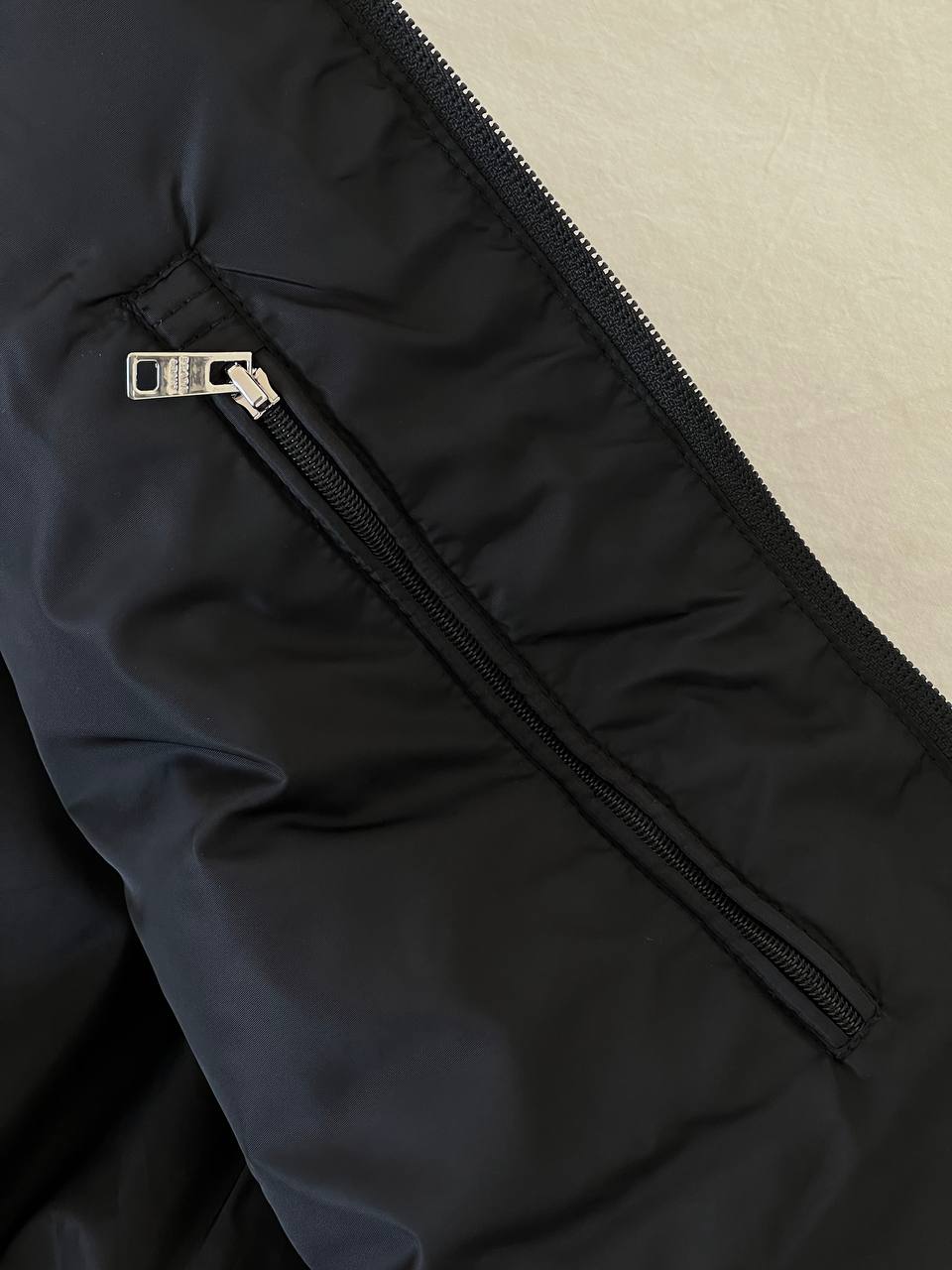 Prada Stand Collar Triangle-logo Nylon Quilted Down Vest