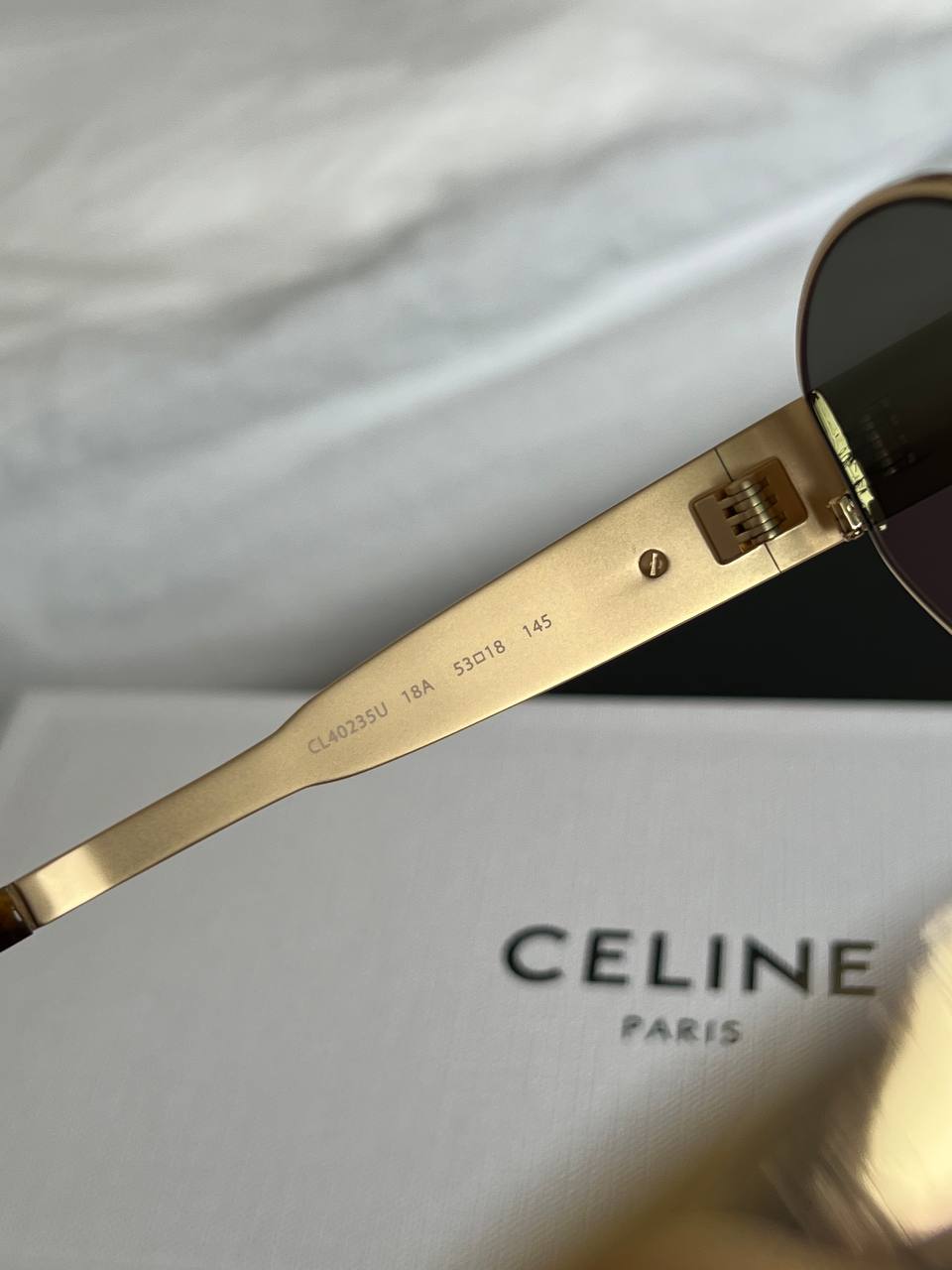 CELINE Vintage Oval Metal Frame Sunglasses