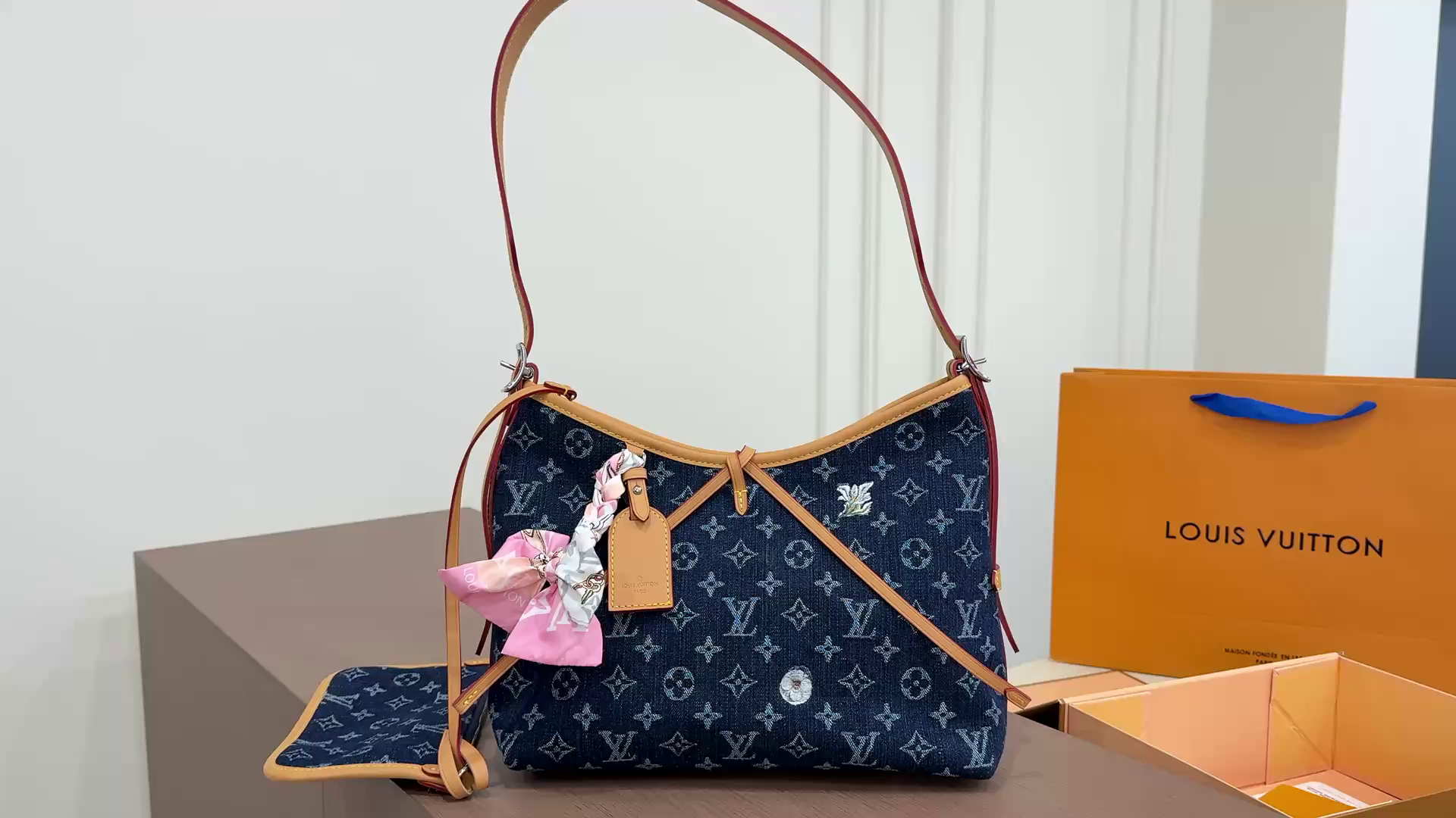 Lv carryall Denim Bag