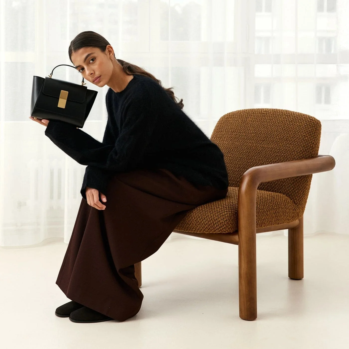 Mini Marly - Cuir Box Noir