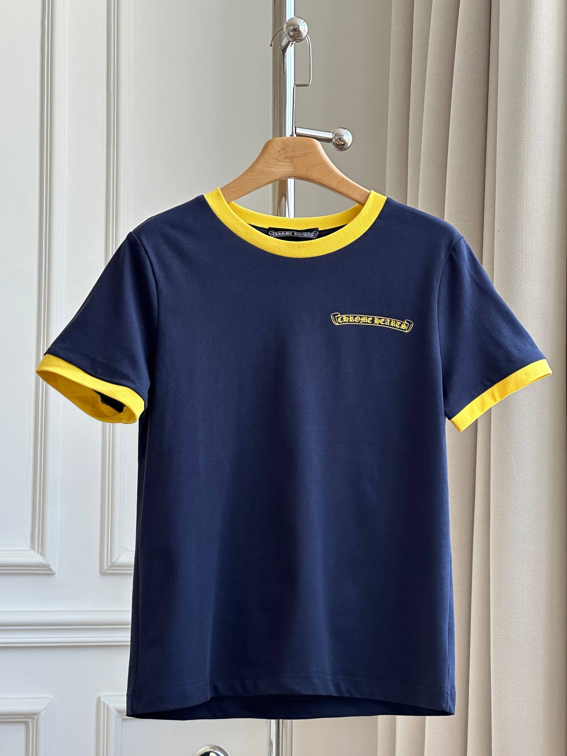 Chrome Hearts Scroll Logo Ringer Tee