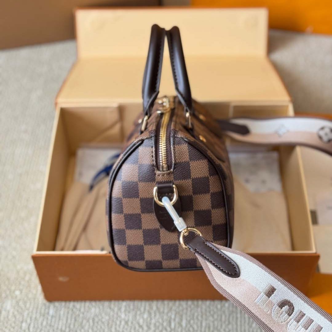 SPEEDY BANDOULIERE DAMIER EBENE 20X16CM