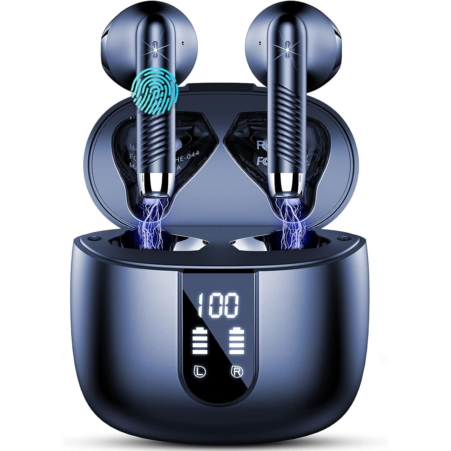 True Wireless for 5.3 In-Ear Earbuds 13mm Dynamic Drivers HiFi Stereo Sound CVC8.0 Microphone LED ANC IPX4