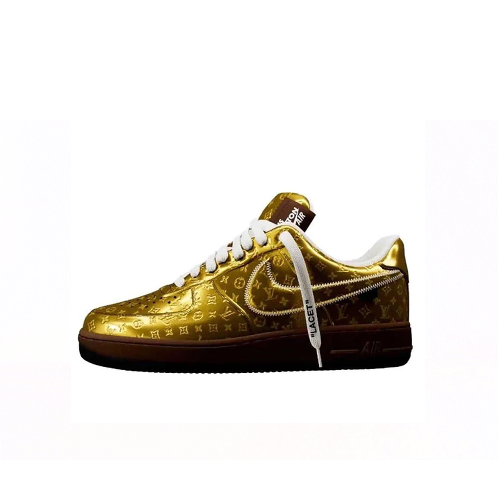 Nike Air Force 1 Low LV Monogram Brown Damier Azur