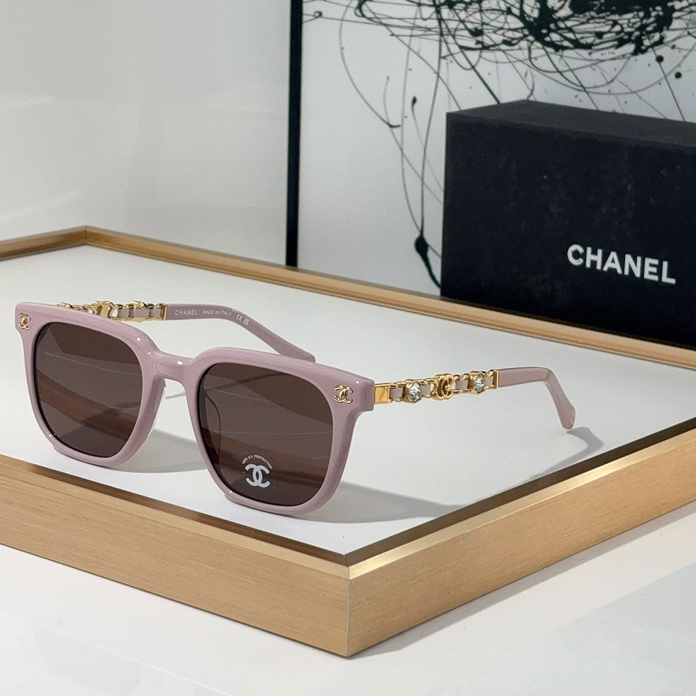 Chanel  Mirror leg With Drill Sunglasses Top quality
