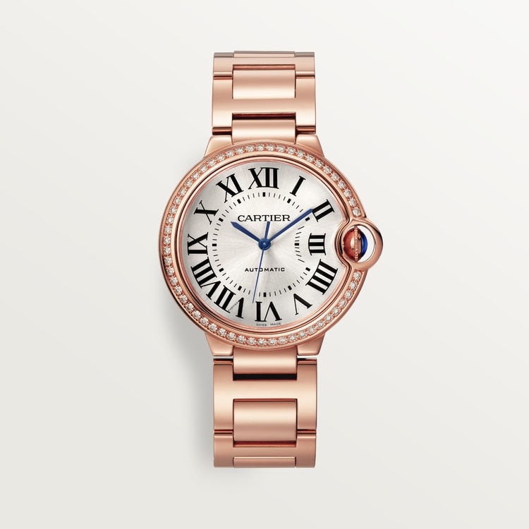 Ballon Bleu de Cartier watch, 36 mm, mechanical movement with automatic winding. Rose gold【1:1 Replica】