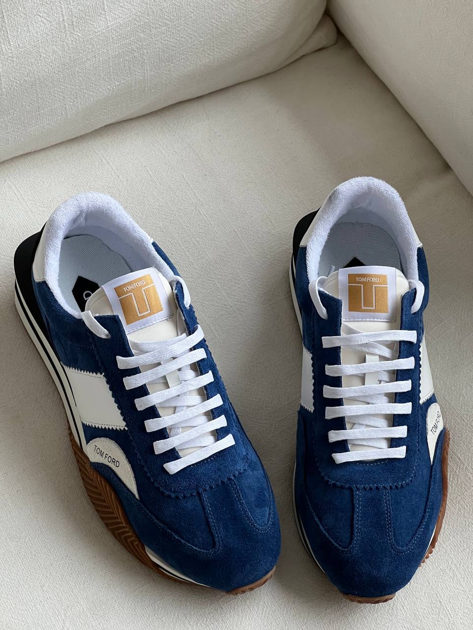 TOM FORD Suede Leather Retro Trainer Sneakers