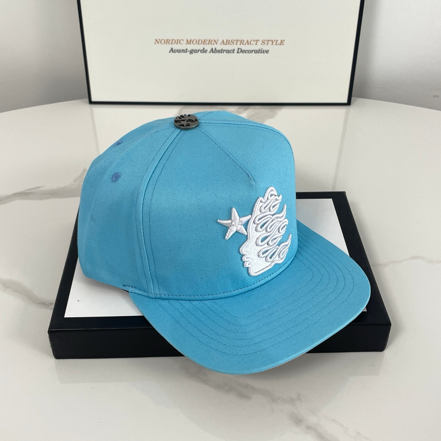 Sky blue fashion cap