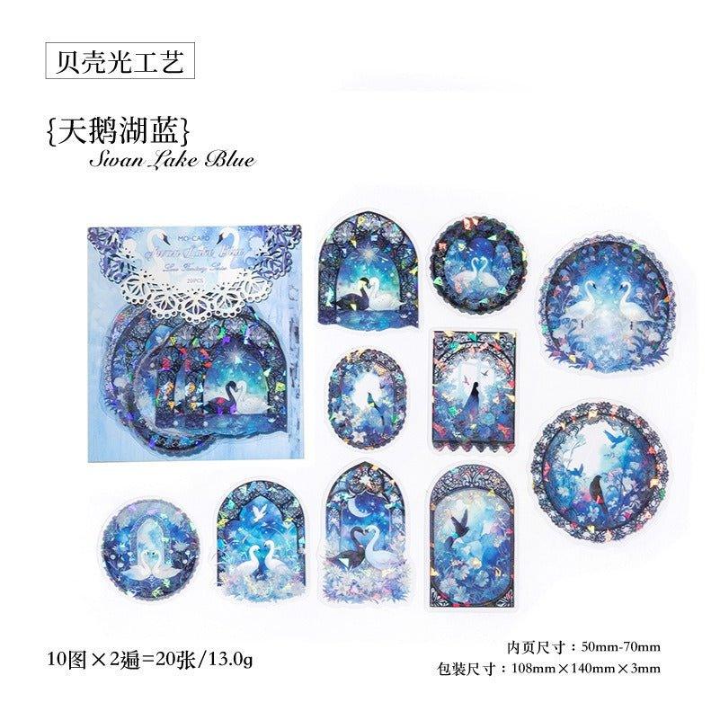 1114 PET Ice Crystal Sticker Pack Lace Cherry Dream Series