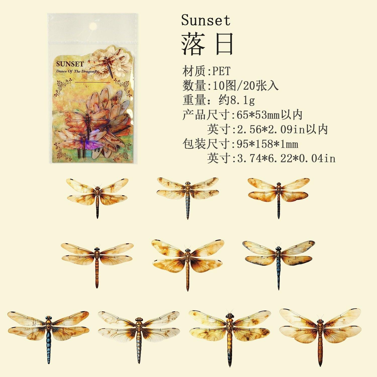 1143 Stickers Dragonfly Dance Series