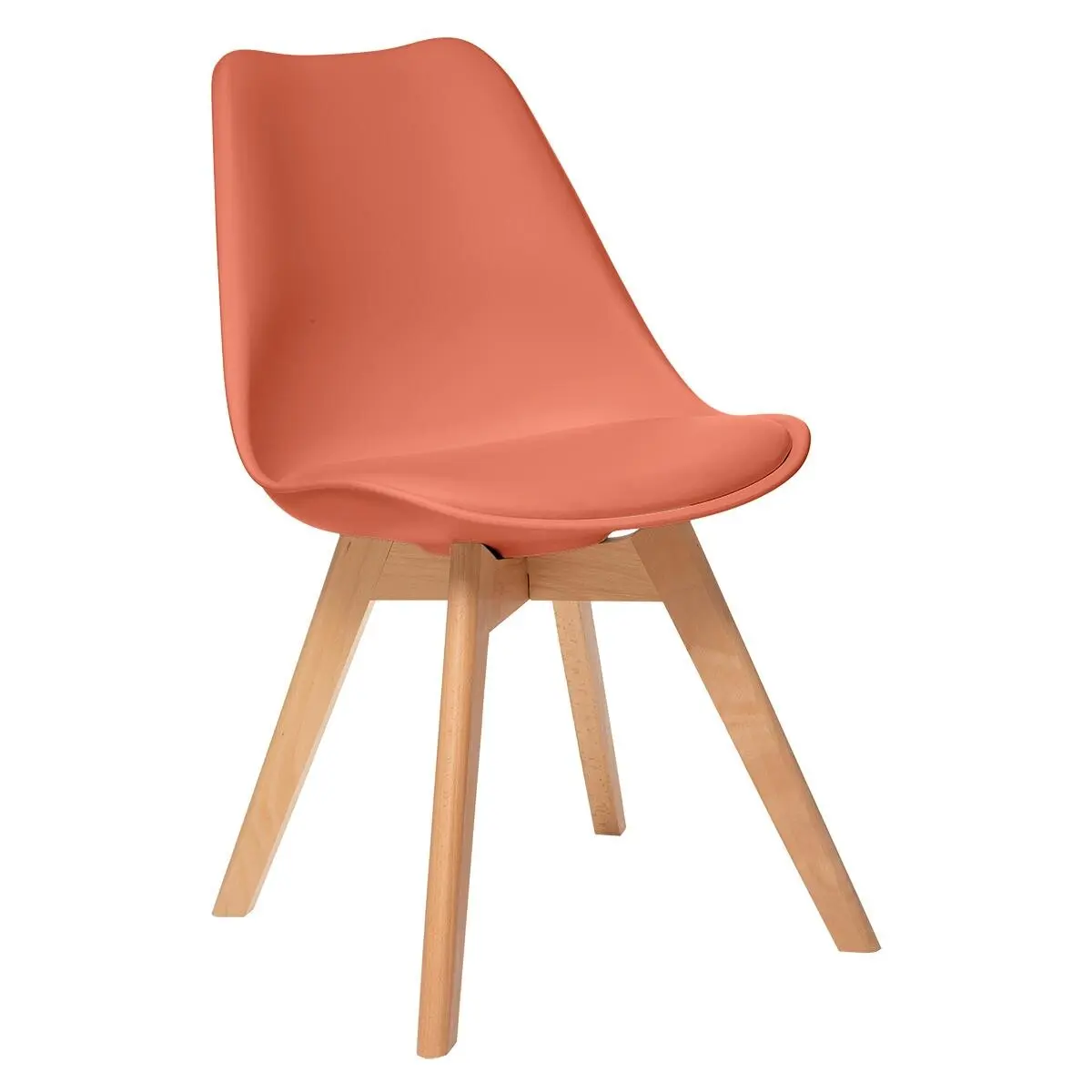 Chaise Baya, pieds hêtre Rose terracotta - par Lot de 2