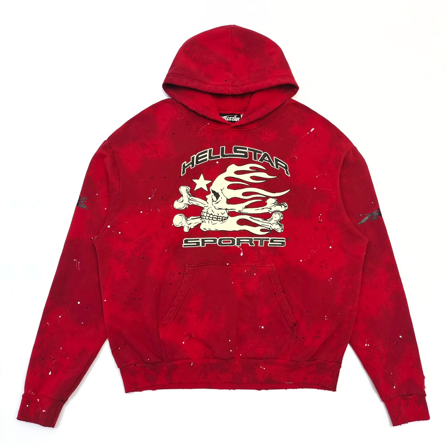 1:1 Best Quality Skeleton Logo Red Camo Hoodie