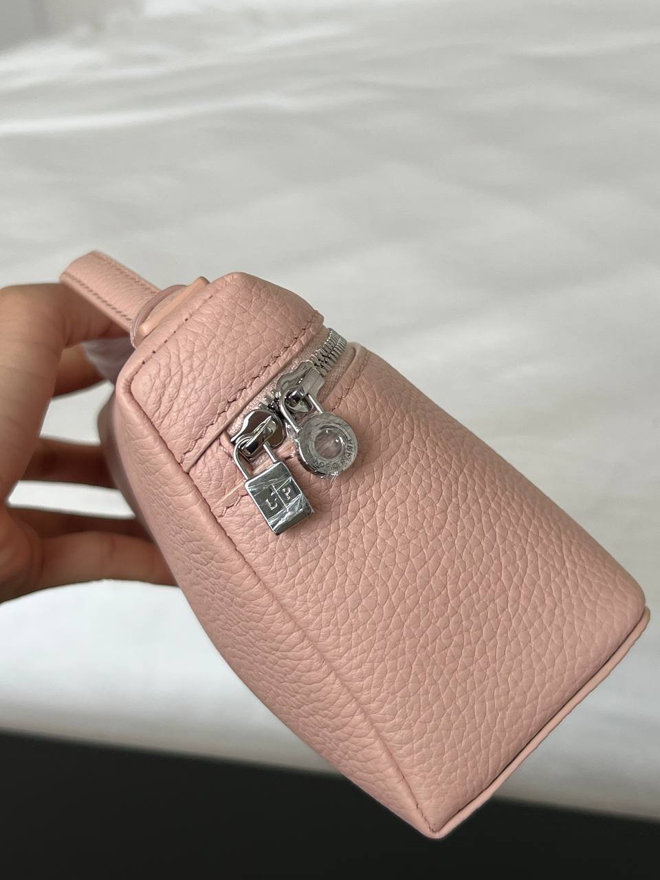 Loro Piana Sakura Pink LP19 Grain Leather Lunch Box Style Handbag