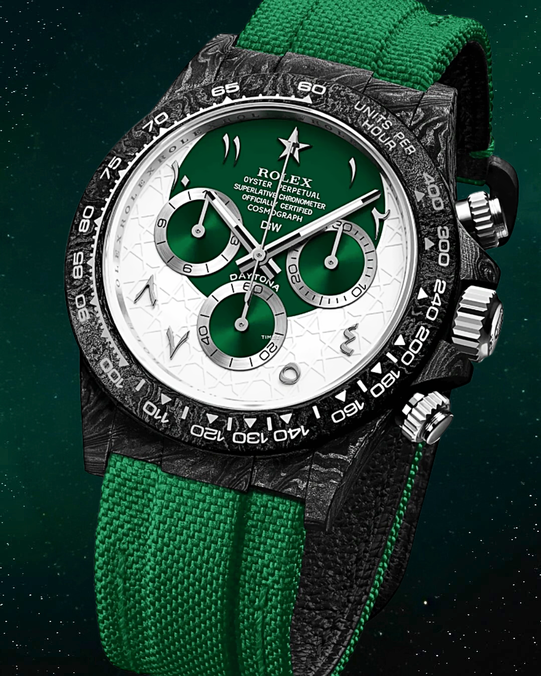 DiW Rolex Graphite Daytona RAMADAN 40mm Watch【1:1 Replica】