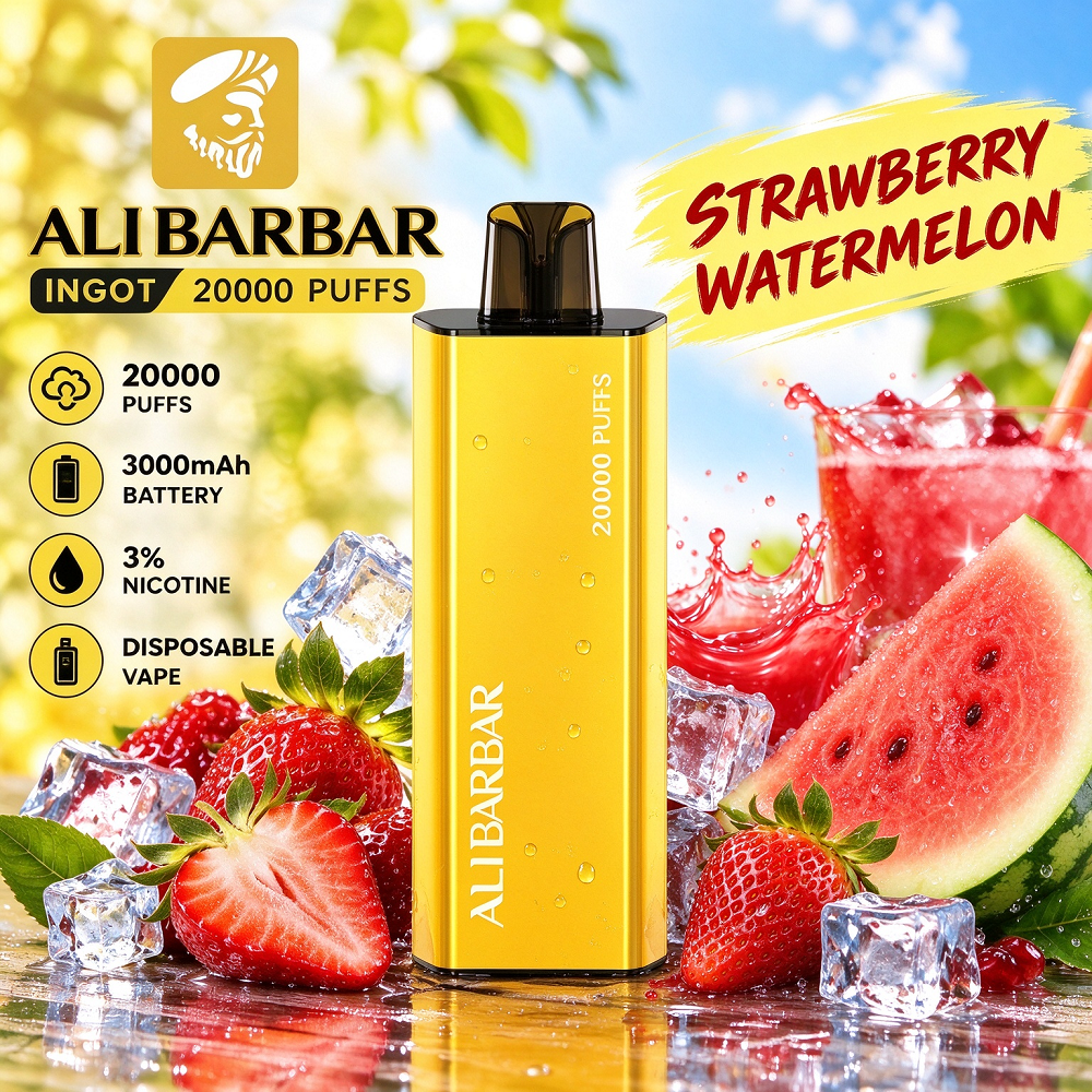 ALIBARBAR 20,000 Puffs Disposable Vape – 16 Flavours