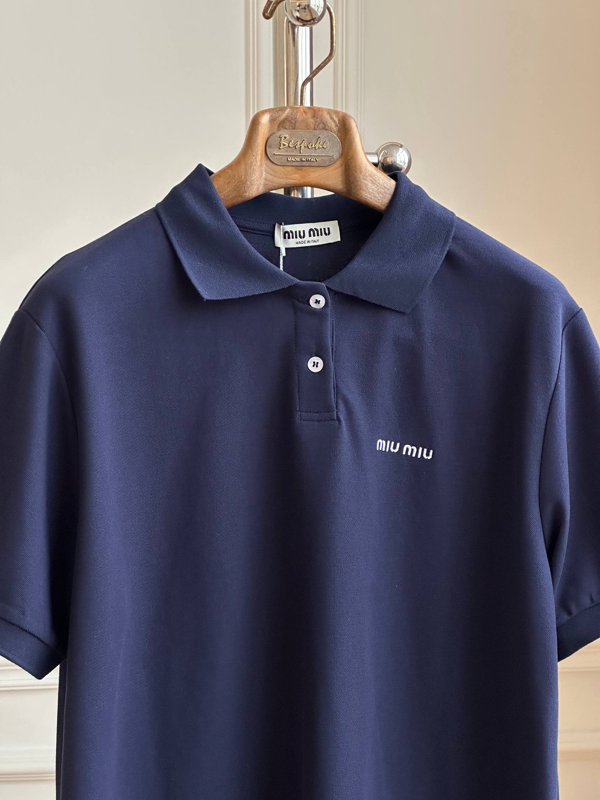Miu Miu Logo-Embroidered Polo Shirt