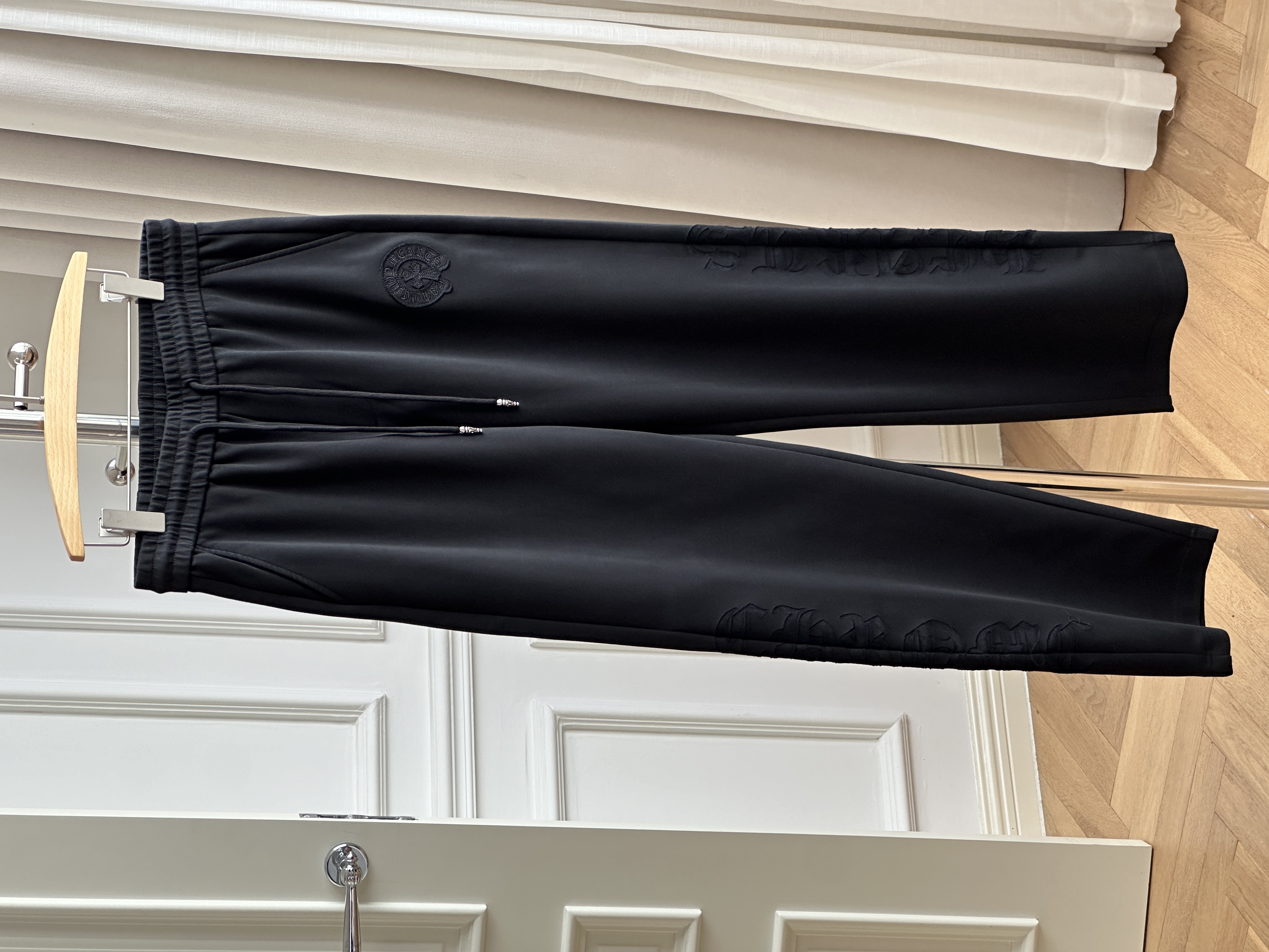 Chrome Hearts Sanskrit Embroidered Straight-Leg Sweatpants