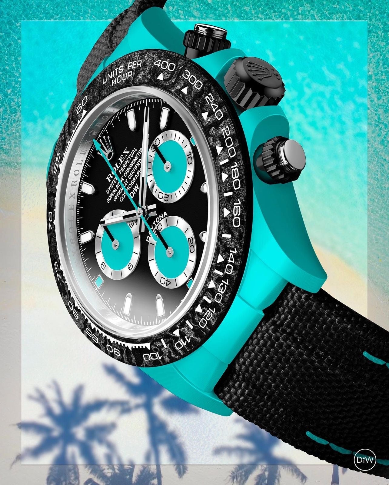 DiW Rolex Daytona CELESTE In Quartz Fiber【1:1 Replica】